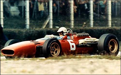 Ferrari 312 Лудовико Скарфиотти на пути к победе в Монце'66 Ferrari 312 Лудовико Скарфиотти на пути к победе в Монце'66