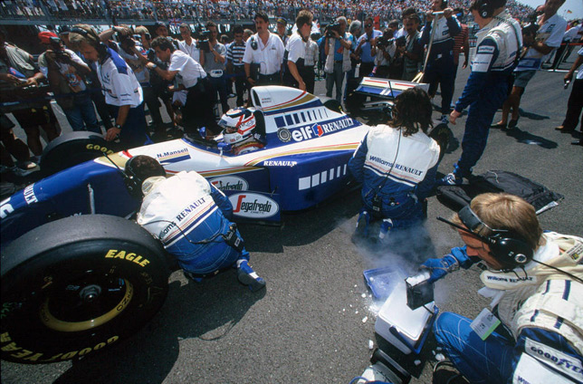 Найджел Мэнселл на стартовой решётке Гран При Франции 1994 года. Фото Williams