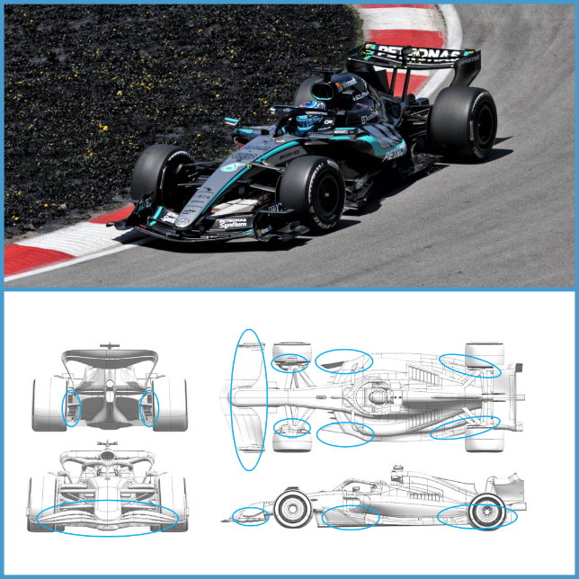 Mercedes W17 на трассе в Канаде, фото XPB/изображение FIA