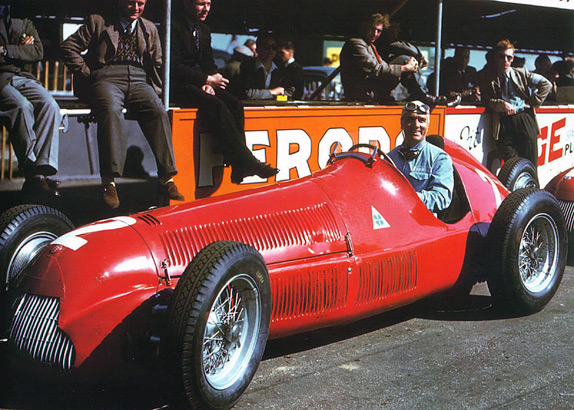 Джузеппе Фарина на Alfa Romeo 158, 1950 год