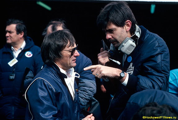 Берни Экклстоун и конструктор Brabham Гордон Марри на Гран При Нидерландов 1982 года