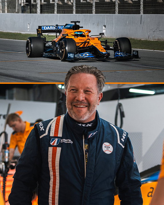 Зак Браун на тестах в Барселоне, фото пресс-службы McLaren