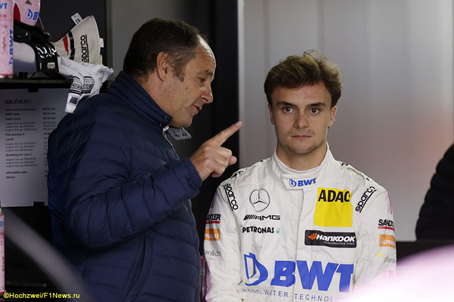 Герхард Бергер и его племянник Лукас Ауэр на этапе DTM в Хоккенхайме
