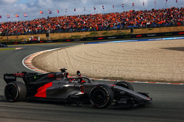 Нико Хюлкенберг за рулём Audi R26 на трассе в Зандфорте, фото XPB