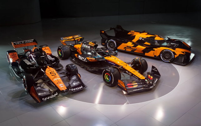 Гоночные машины McLaren, созданные для IndyCar, Формулы 1 и WEC, фото McLaren