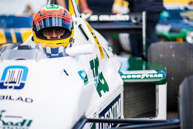 Карун Чандхок за рулём Williams FW08C