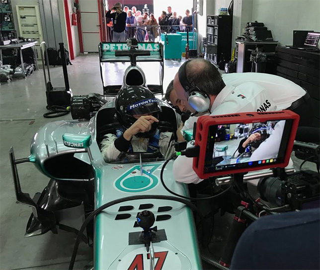 Альдо Коста в кокпите Mercedes W04