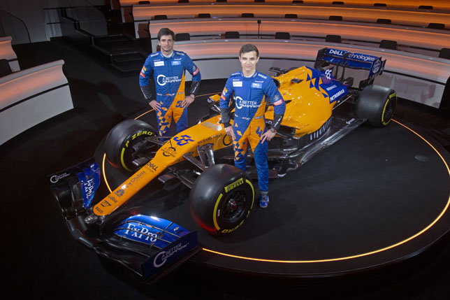 Карлос Сайнс и Ландо Норрис на презентации MCL34
