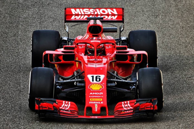 Шарль Леклер за рулём Ferrari SF71H
