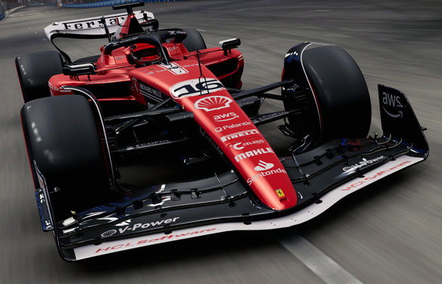 Раскраска Ferrari для Гран При Лас-Вегаса