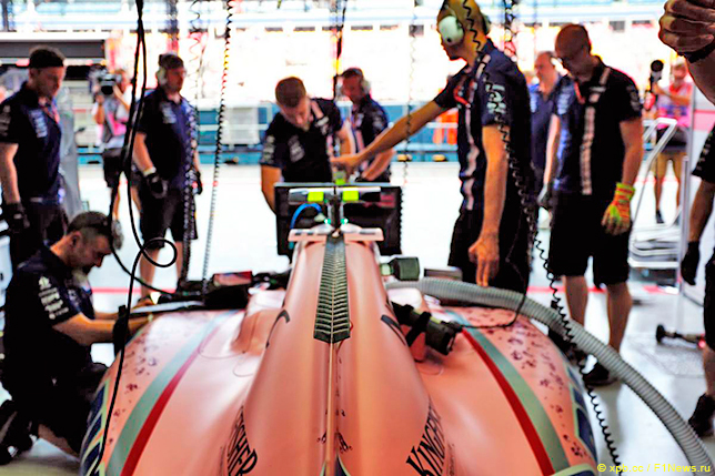 «Cтегозавр» на машине Force India