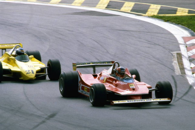 Жиль Вильнёв за рулём Ferrari 312 T5 на трассе Гран При Австрии, 1980 год, фото XPB
