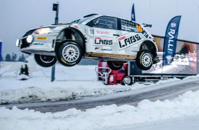 Skoda Хейкки Ковалайнена на трассе Arctic Lapland Rally, фото из социальных сетей