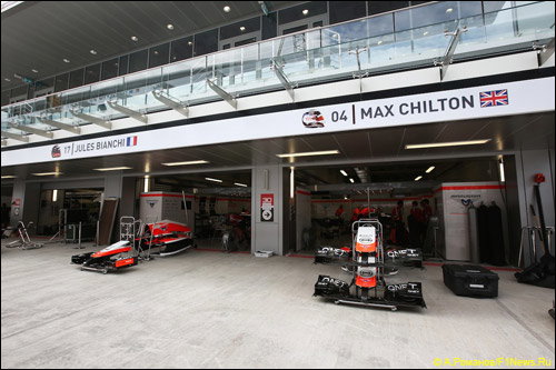 Боксы Marussia F1 на Гран При России