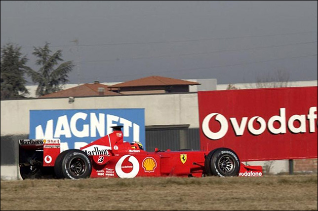 Фелипе Масса за рулём F2002 во Фьорано. Фото: пресс-служба Ferrari