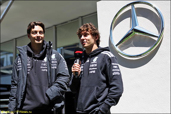 Джордж Расселл и Кими Антонелли