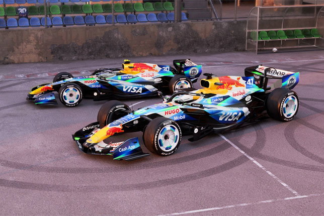 Раскраска Racing Bulls для Гран При Барселоны-Каталонии