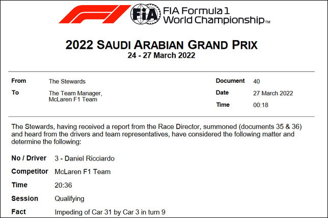 Документ FIA