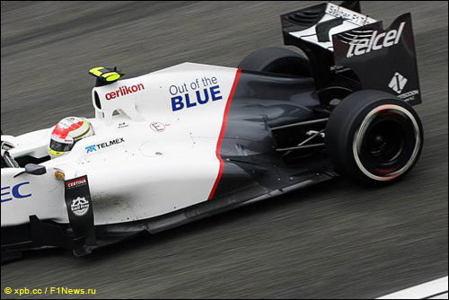 Новый логотип на машине Sauber