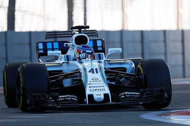 Сергей Сироткин за рулём Williams на тестах в Абу-Даби